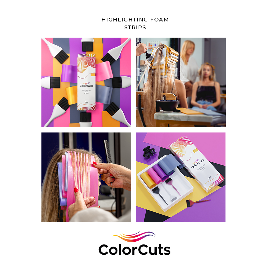 color cuts Highlighting Foam Strips